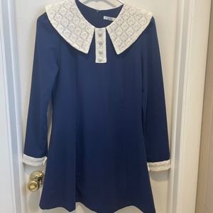 Cute Korean Blue Dress XS